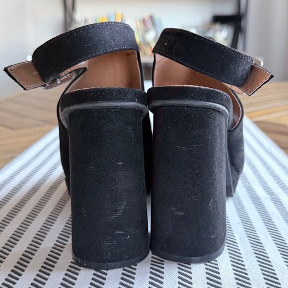 DOLCE VITA BLACK SUEDE PEPPER PLATFORM SANDAL SIZE W 9 - Picture 3 of 7